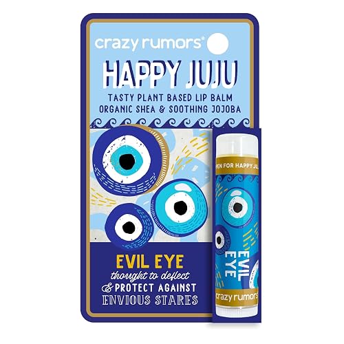 Crazy Rumors Happy Juju All Natural, Plant-Based Lip Balm with Organic Shea & Jojoba 1 Pack (Evil Eye) Beauty & Personal Care Crazy Rumors