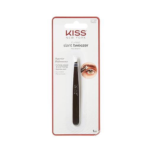 Kiss New York Tweezer Premium Precision Slant Tip TWZ01 Beauty & Personal Care KISS NEW YORK
