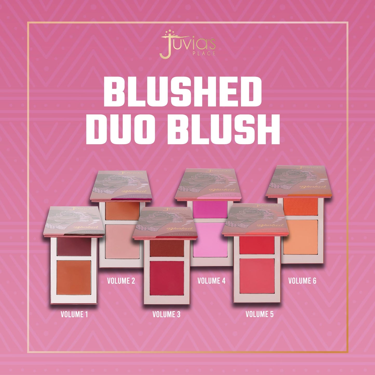 Juvia's Place Blushed Duo Blush Volume4 - Two Tone Pigmented Buildable Pressed Mineral Powder - Rosy Natural Cheeks Matte Fresh Finish for All Skin Beauty & Personal Care Juvia's Place