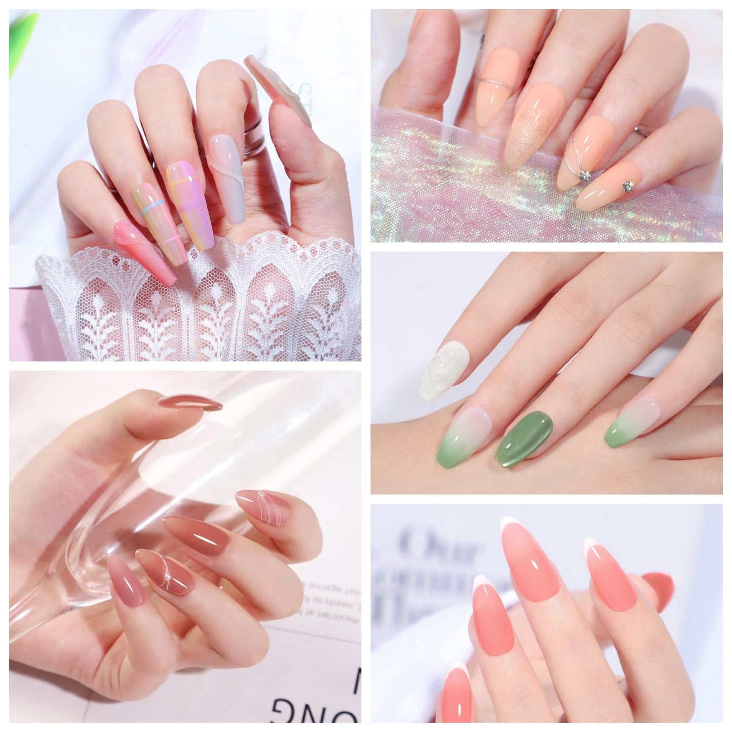 COSCELIA 25 Bottles Gel Nail Polish Set, 20 Colors Summer Gel Polish with 5PC Top Base Coat Kit Nude Pink White Brown Grey White Glitter Pastel Gels Beauty and Personal Care COSCELIA