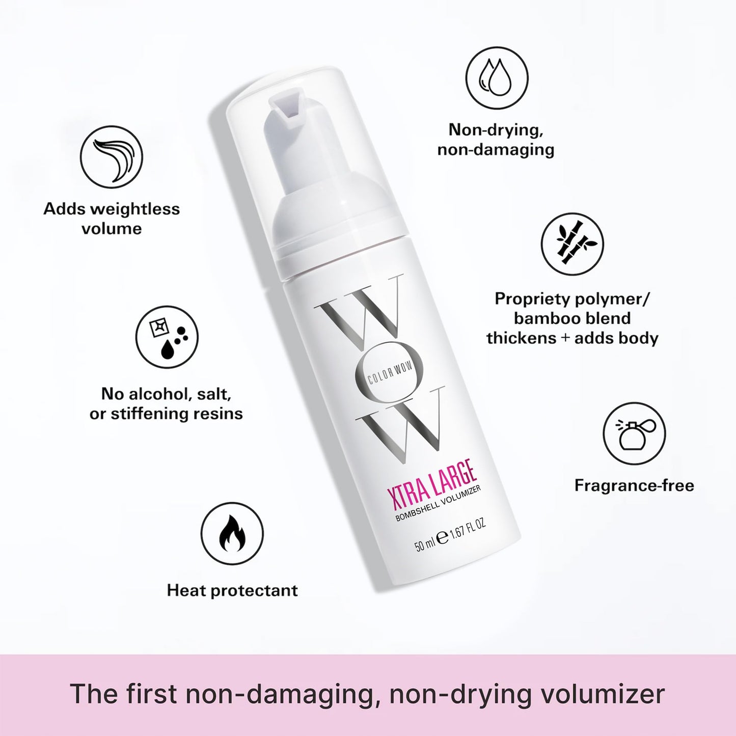 COLOR WOW Xtra Large Bombshell Volumizer, 1.67 fl oz - New Alcohol-Free Technology for Lasting Volume and Thickness Beauty and Personal Care COLOR WOW