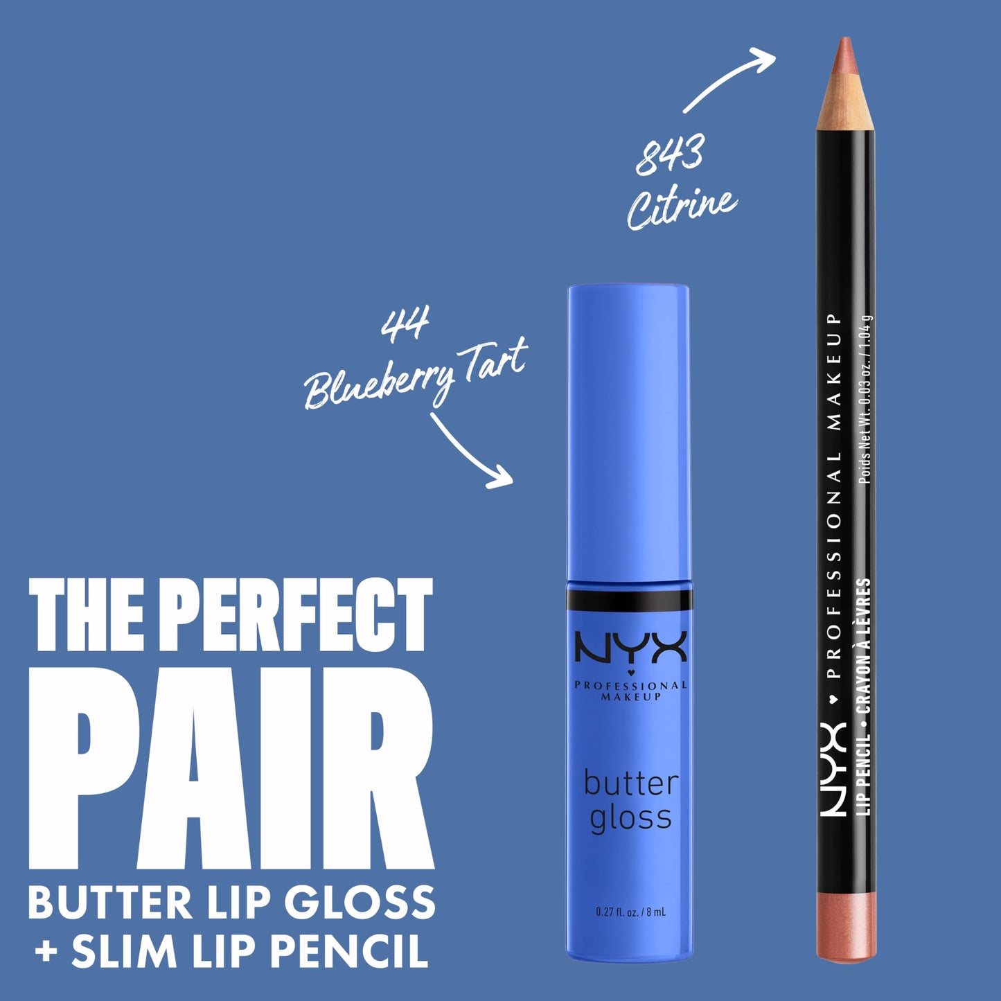 NYX PROFESSIONAL MAKEUP Butter Gloss, Non-Sticky Lip Gloss - Blueberry Tart (Periwinkle Blue) Beauty & Personal Care NYX PROFESSIONAL MAKEUP