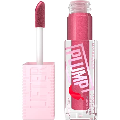 MAYBELLINE Lifter Gloss Lifter Plump, Plumping Lip Gloss with Chili Pepper and 5% Maxi-Lip, Mauve Bite, Sheer Mauve, 1 Count Beauty & Personal Care MAYBELLINE