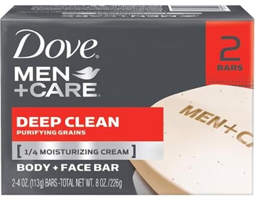 Dove Men+Care Body & Face Bar, Deep Clean 4.25 oz bars, 2 ea (Pack of 4) Beauty & Personal Care Dove