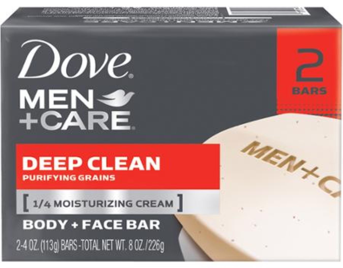 Dove Men Plus Care Deep Clean Body And Face Bar , 4.25 Oz Each, 2 Bars ( Pack of 3 ) Beauty & Personal Care Dove