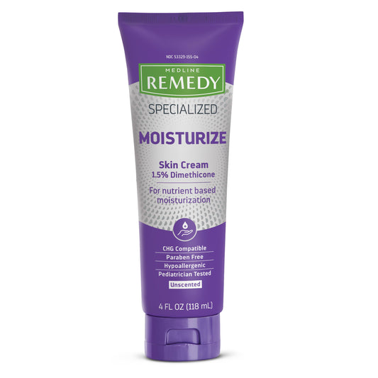 Medline Remedy Specialized Skin Cream, Unscented (4 fl oz), 1.5% Dimethicone, Nourishing Moisturizer for Dry Skin, Paraben-free, and Hypoallergenic Beauty & Personal Care Medline