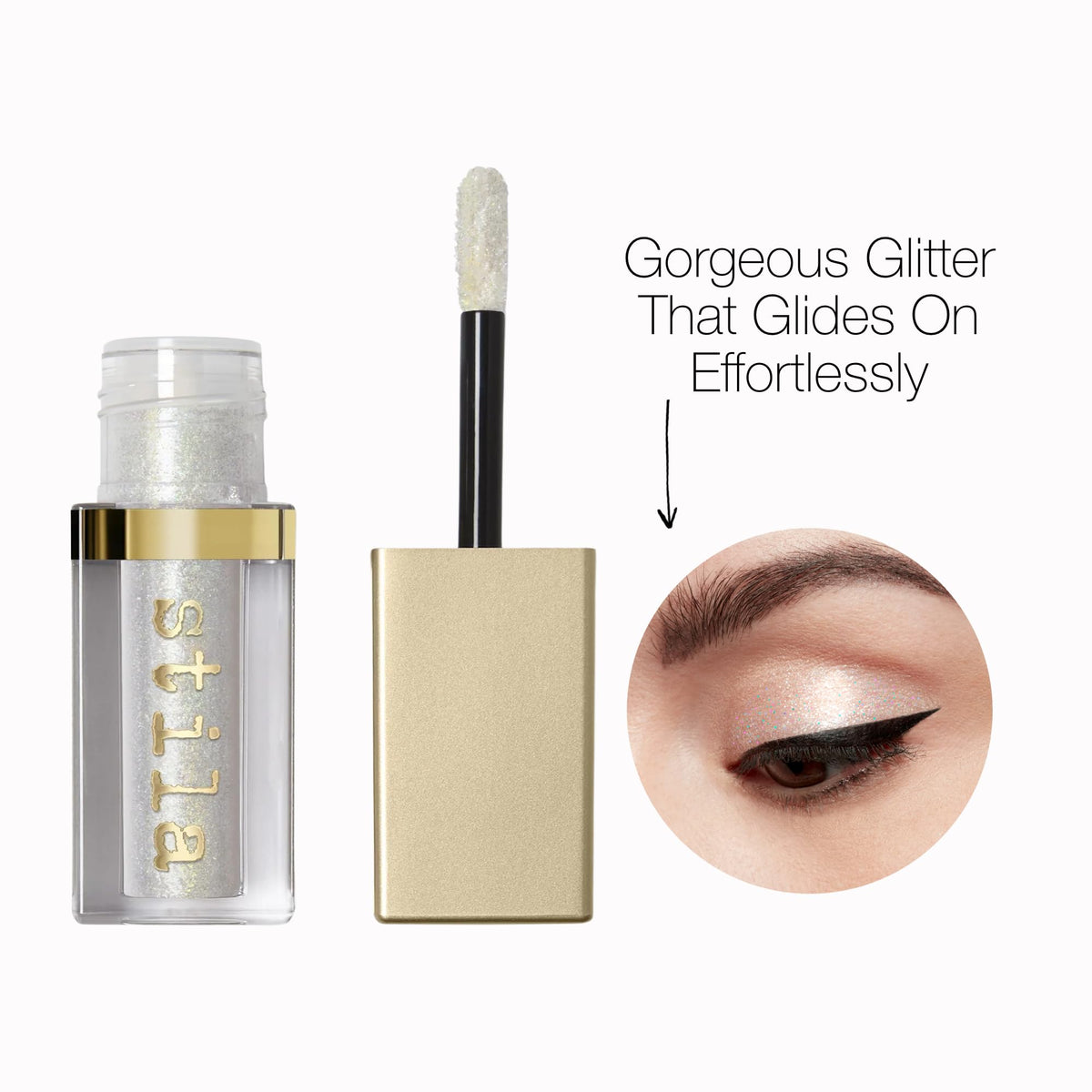 Stila Magnificent Metals Glitter and Glow Liquid Eye Shadow Long Lasting Sparkle, Quick-Drying Eye Makeup Lightweight Water Base Perlina Beauty & Personal Care stila