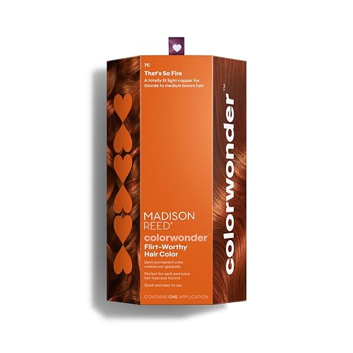 Madison Reed ColorWonder Demi-Permanent Hair Color Kit - 7C Light Copper (That's So Fire) | Vivid Copper Tone, Lasts 25 Washes, Ammonia-Free Beauty & Personal Care Madison Reed