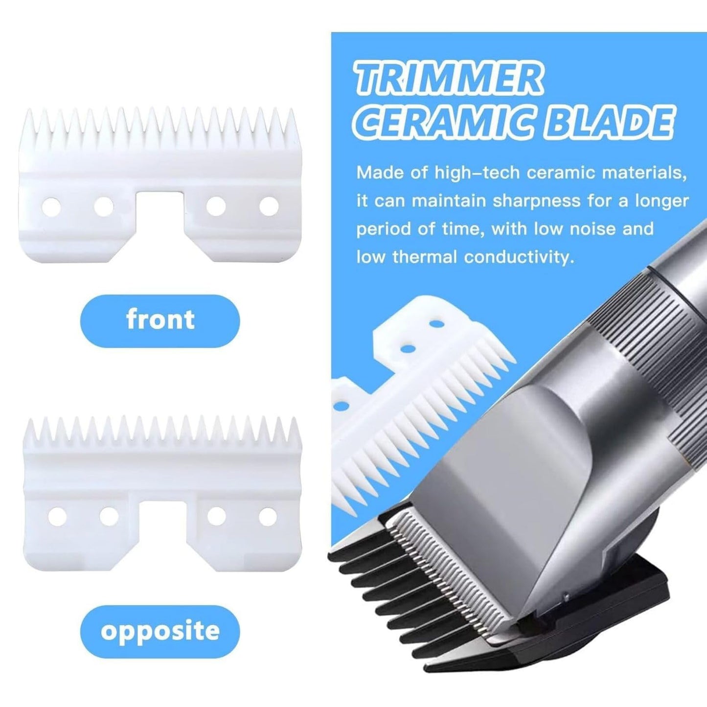 18 Teeths Clipper Blade Replacement Blades for Wahl KM2 KM5 KM10, A5 Style Clippers, 3Pcs Beauty and Personal Care MOUDOAUER