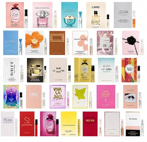 Perfume Gift Set for Women - 9 Designer Fragrance Samples, Mini Sampler Vials, Travel Size Fragrance Gift Kit Beauty & Personal Care GHBB
