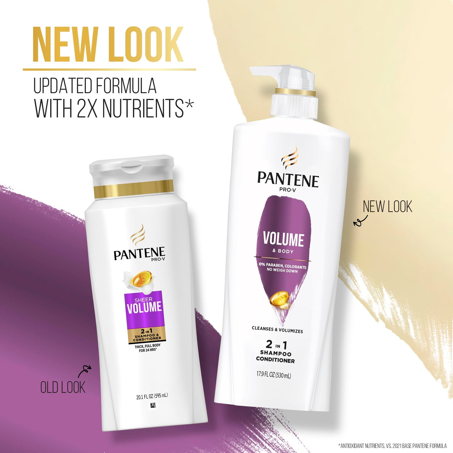 Pantene Pro-V Volume & Body 2 in 1 Shampoo & Conditioner,17.9 fl oz Pump Bottle Beauty & Personal Care Pantene