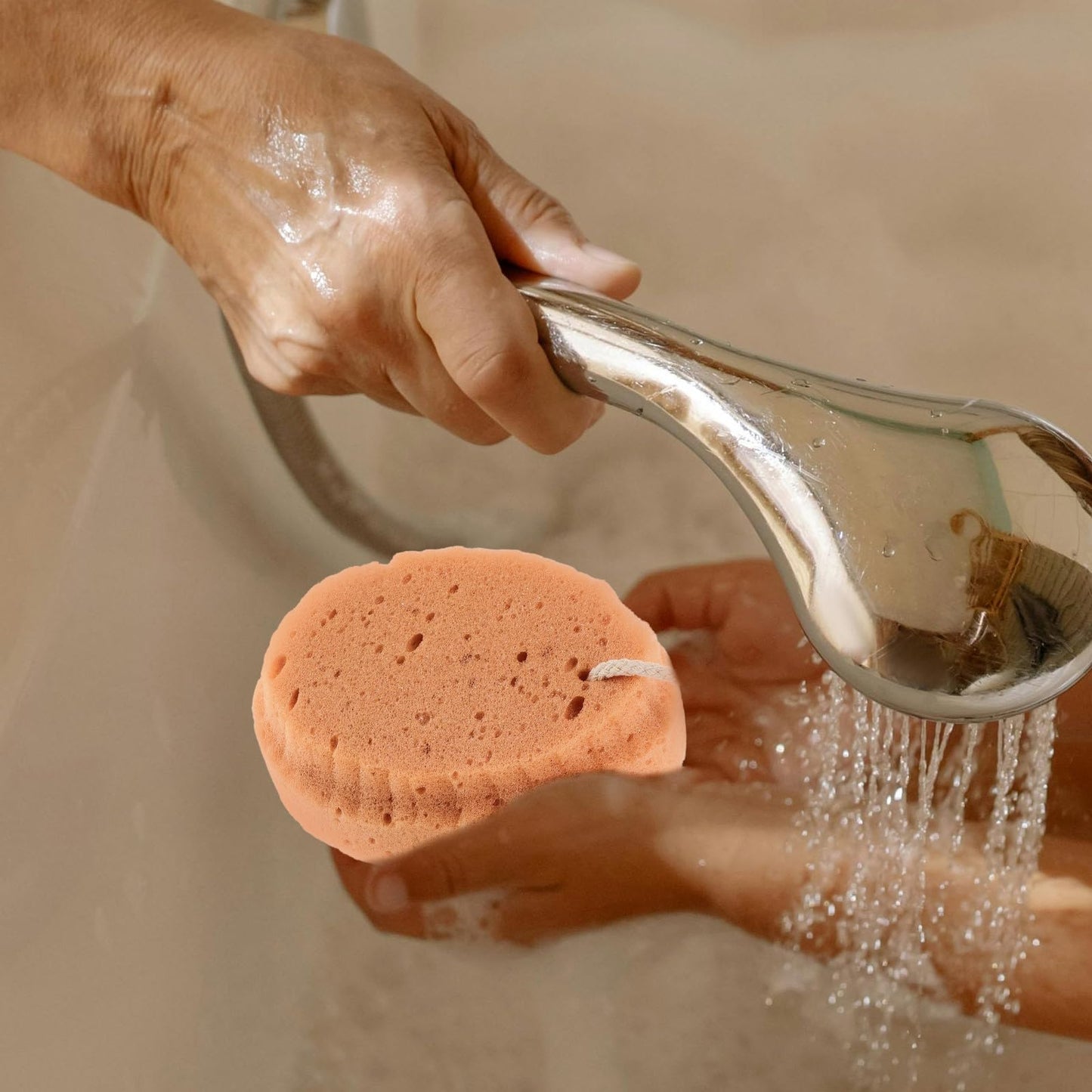 SAFIGLE 3pcs Honeycomb Bath Sponges and Adults Soft Sponge Bath Body Scrubber Set and Adult Bathing Light Brown Beauty and Personal Care SAFIGLE