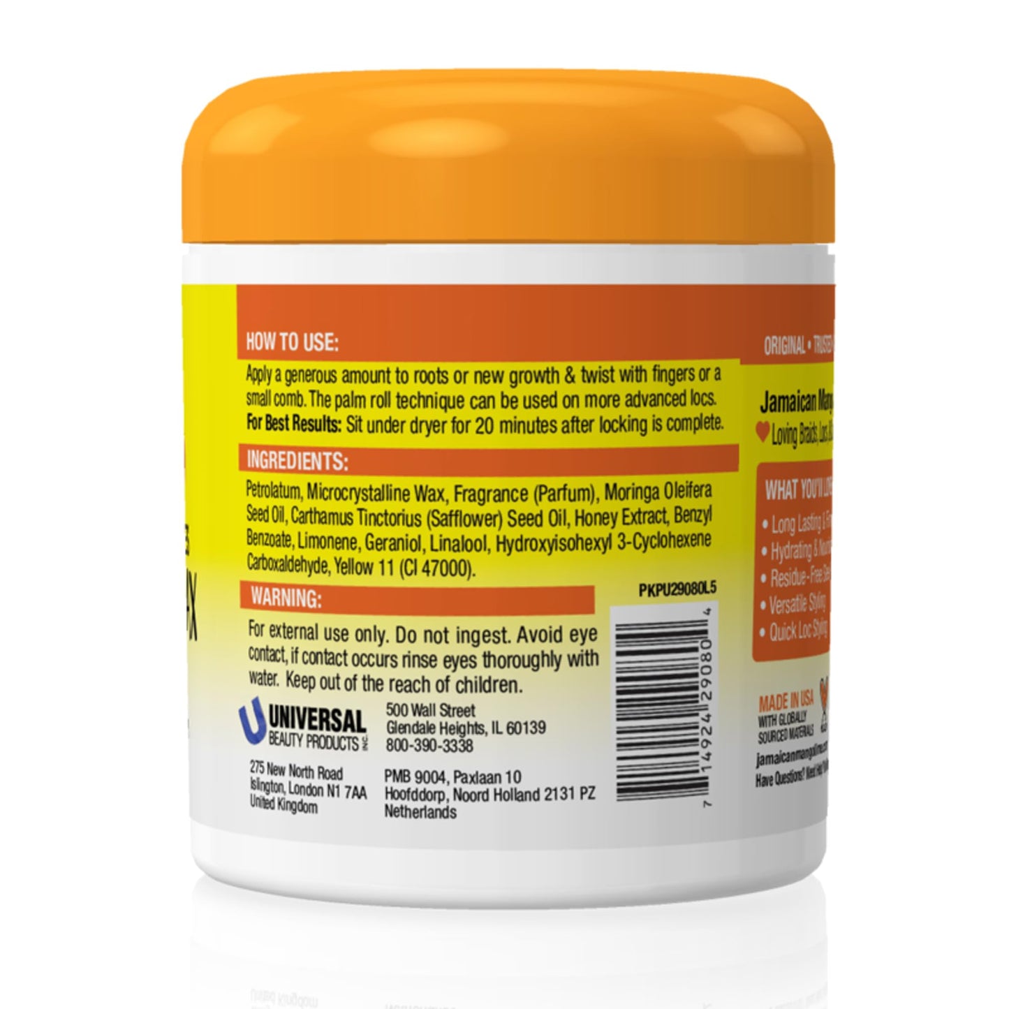 Jamaican Mango & Lime Love Your Locs Locking Creme Wax - Long-Lasting Hold for Locs, Twists & Braids - No Buildup Styling Wax with Natural Ingredients Beauty & Personal Care Jamaican Mango & Lime