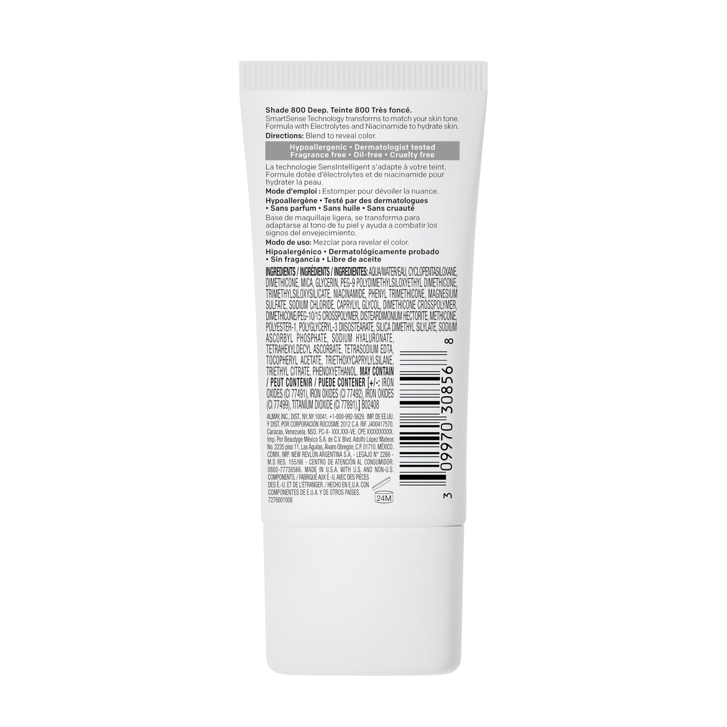 Almay Smart Shade™ Foundation, Oil-Free, Non-Comedogenic, Hypoallergenic, Vegan Face Makeup, 800 Deep, 1 fl oz Beauty & Personal Care Almay