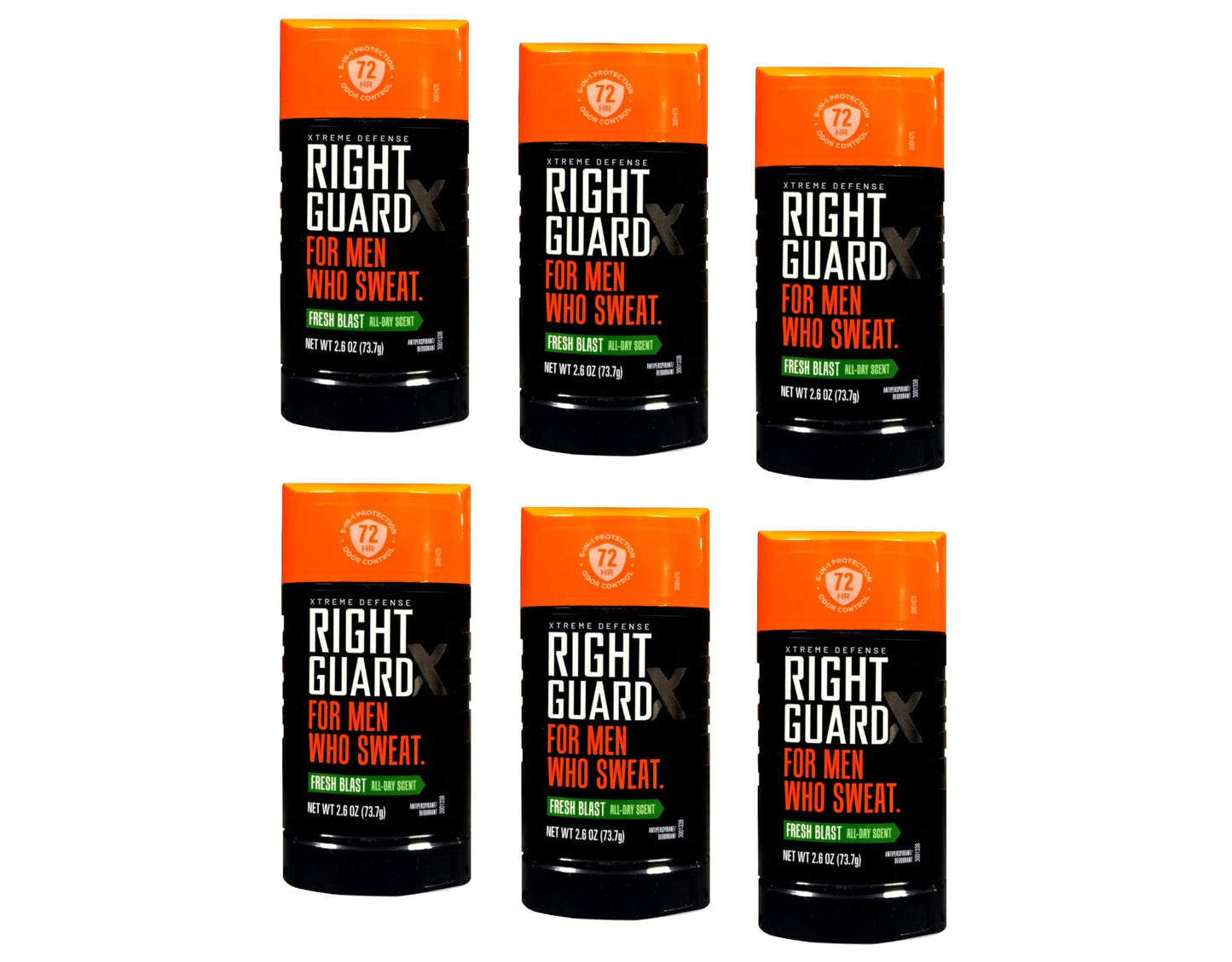Right Guard Xtreme Defense Antiperspirant Deodorant Invisible Solid Stick, Fresh Blast, 2.6 Ounce , 6 Count (Pack of 1) Beauty & Personal Care Right Guard
