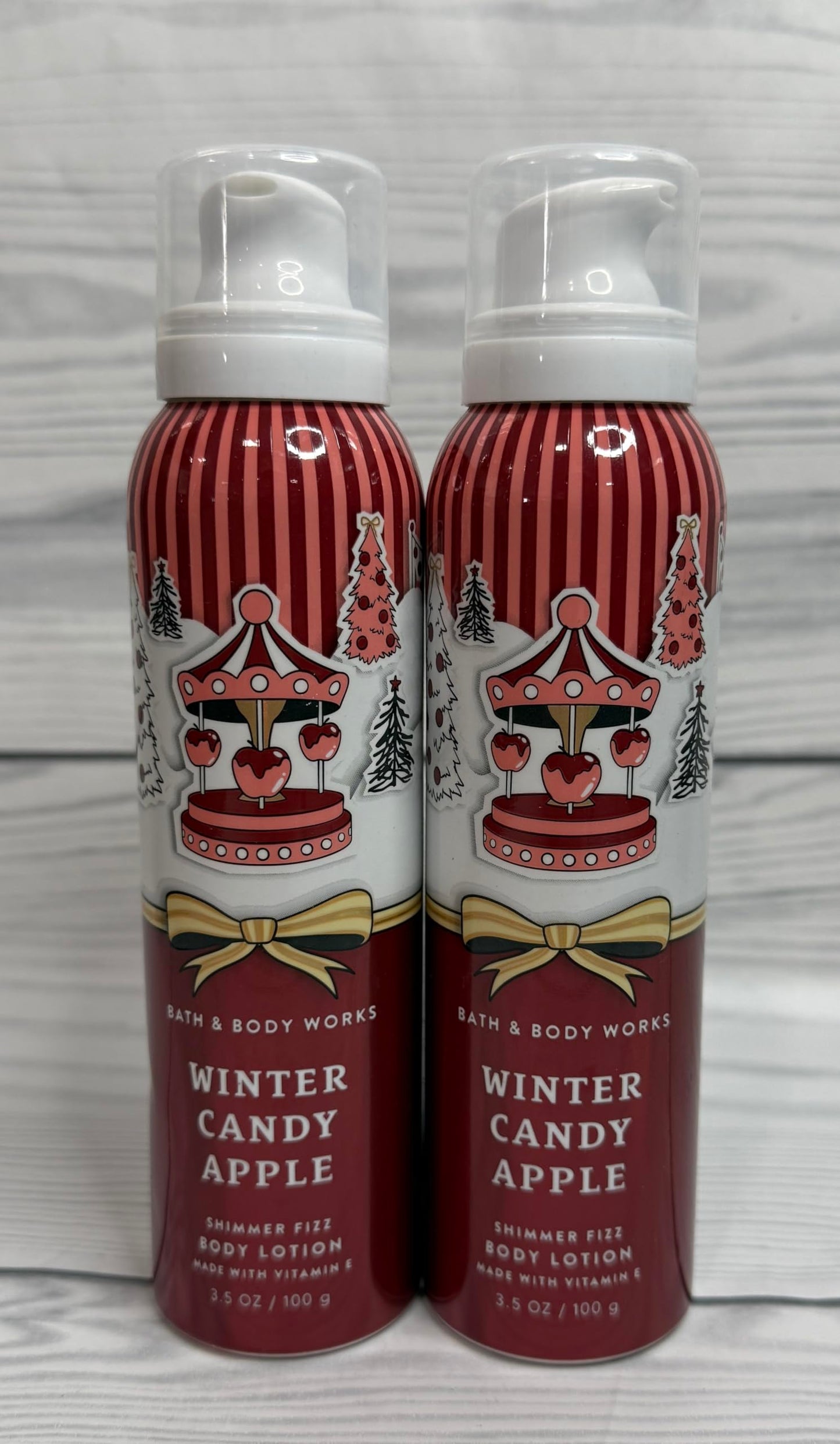Bath & Body Works Body Winter Candy Apple Fizz Shimmer Lotion 3.5 Ounces Each Pack of 2 Beauty & Personal Care Bath & Body Works