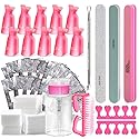 Gel Nail Polish Remover Tools Kit Acetone Acrylic Nails Tool Sets, With Nail Clips, Wipes, Cutter, Pump, Nail Buffer Shiner Files, Brush Beauty & Personal Care ROFROX