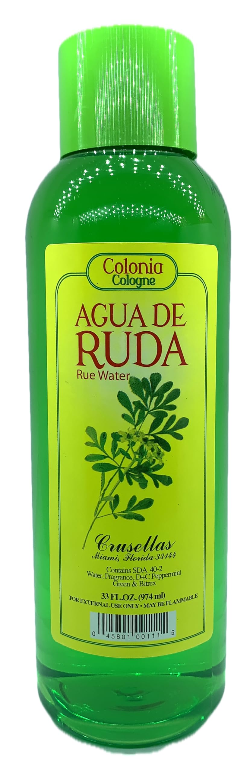 Crusellas Rue Water (Agua de Ruda) Splash Cologne (33 Fl. Oz.) Beauty & Personal Care Crusellas