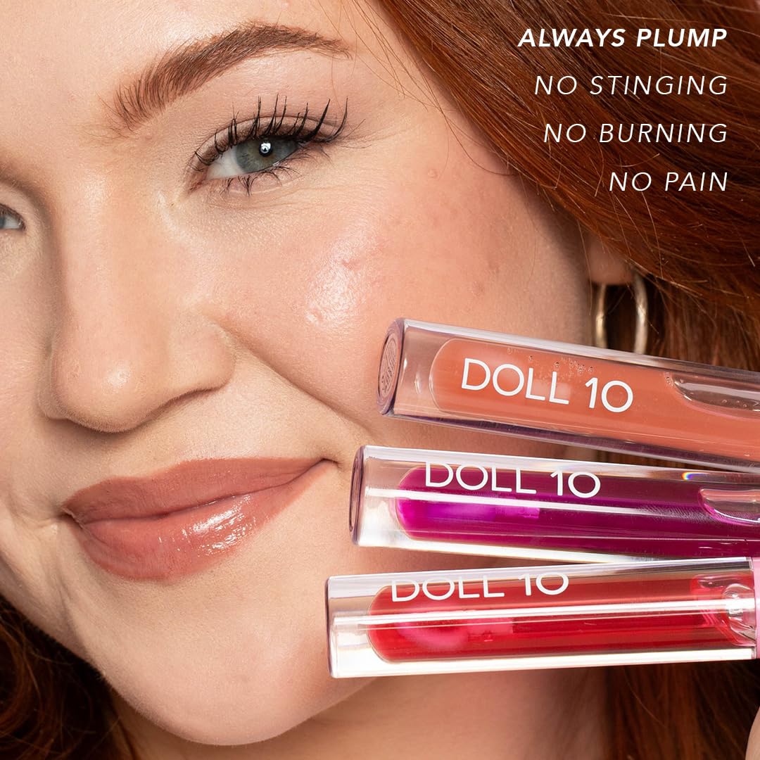 DOLL 10 - Plumping Lip Oil with Arnica and Peptides (Peach Bellini, 0.11 fl oz) Beauty & Personal Care DOLL 10