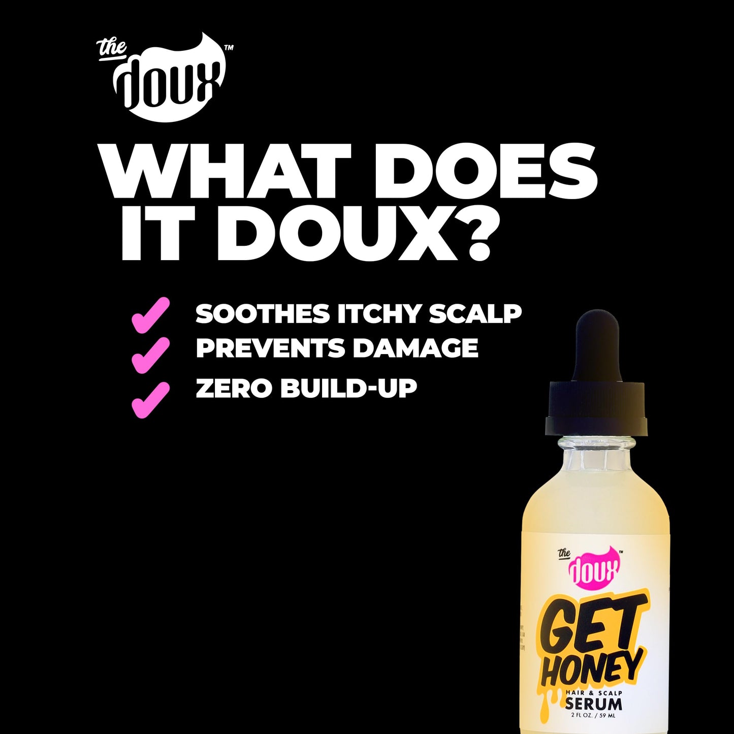 The Doux Get Honey Hair & Scalp Serum 2.0 Fl Oz (Pack of 1), Clear Beauty & Personal Care The Doux