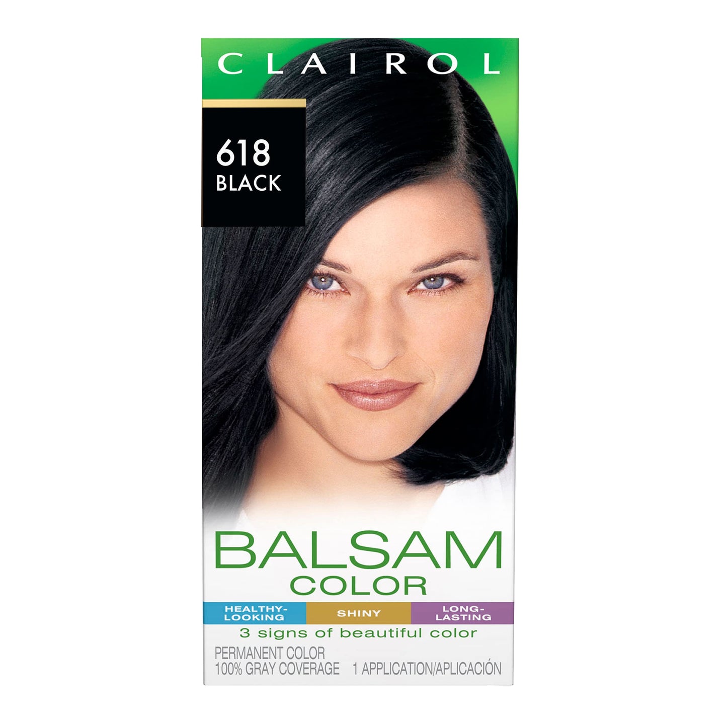 Clairol Balsam Permanent Hair Dye, 618 Black Hair Color, Pack of 1 Beauty & Personal Care Clairol