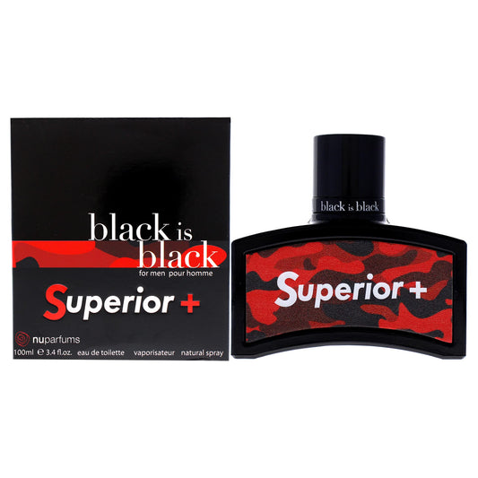 NU Parfums Black Is Black Superior Plus for Men Eau de Toilette Spray, 3.4 Ounce Beauty & Personal Care Nuparfums