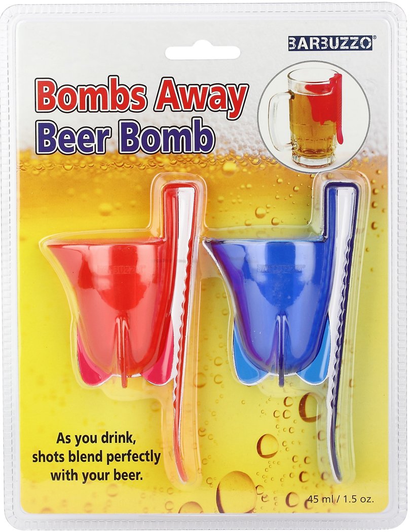 Barbuzzo Bombs Away Beer Bomb, Red/Blue Beauty and Personal Care Barbuzzo