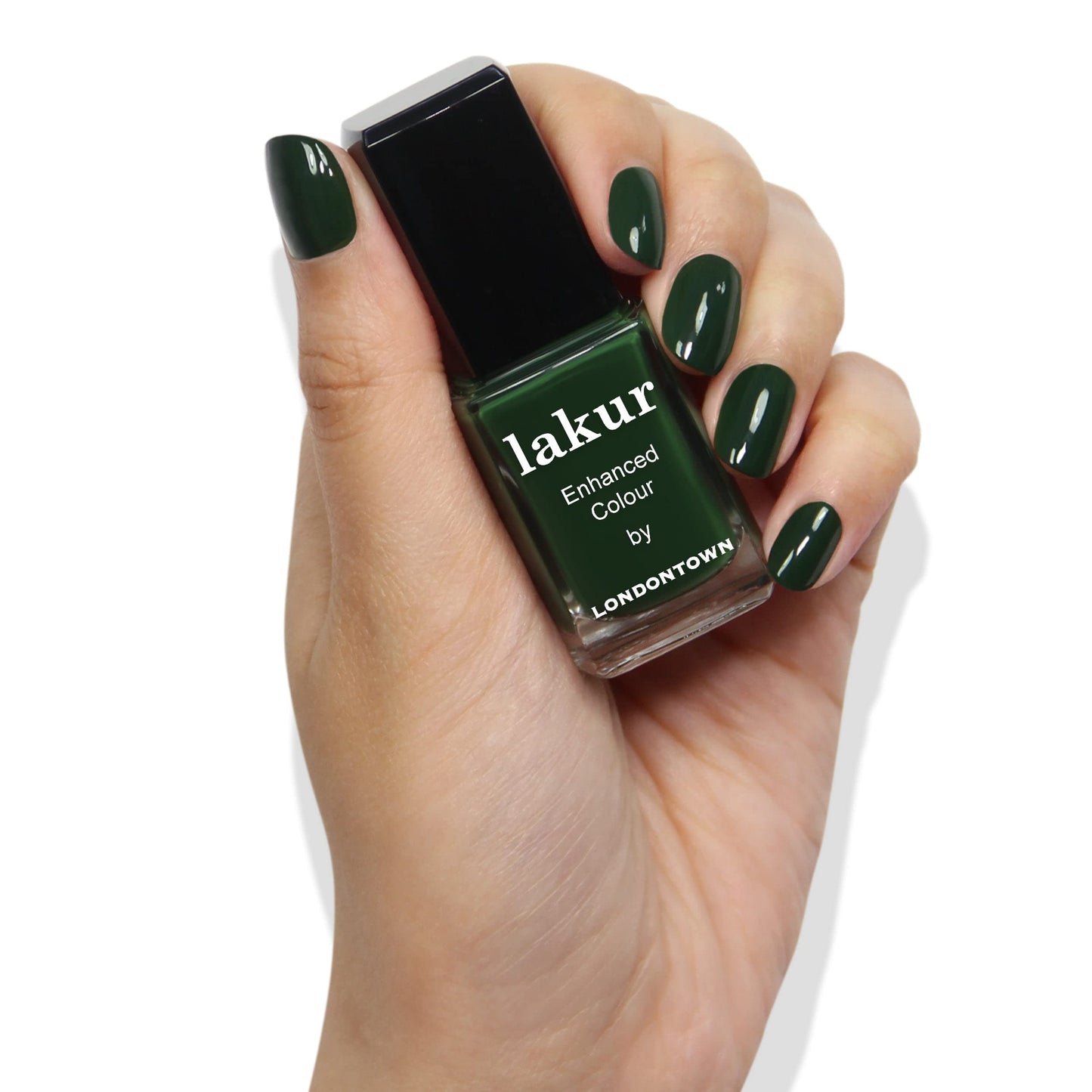 LONDONTOWN lakur Nail Polish - Chip-Resistant, Non-Toxic, Conditions & Hydrates Nails | Glossy Deep Jade, Vibe, .40 fl oz Beauty & Personal Care LONDONTOWN