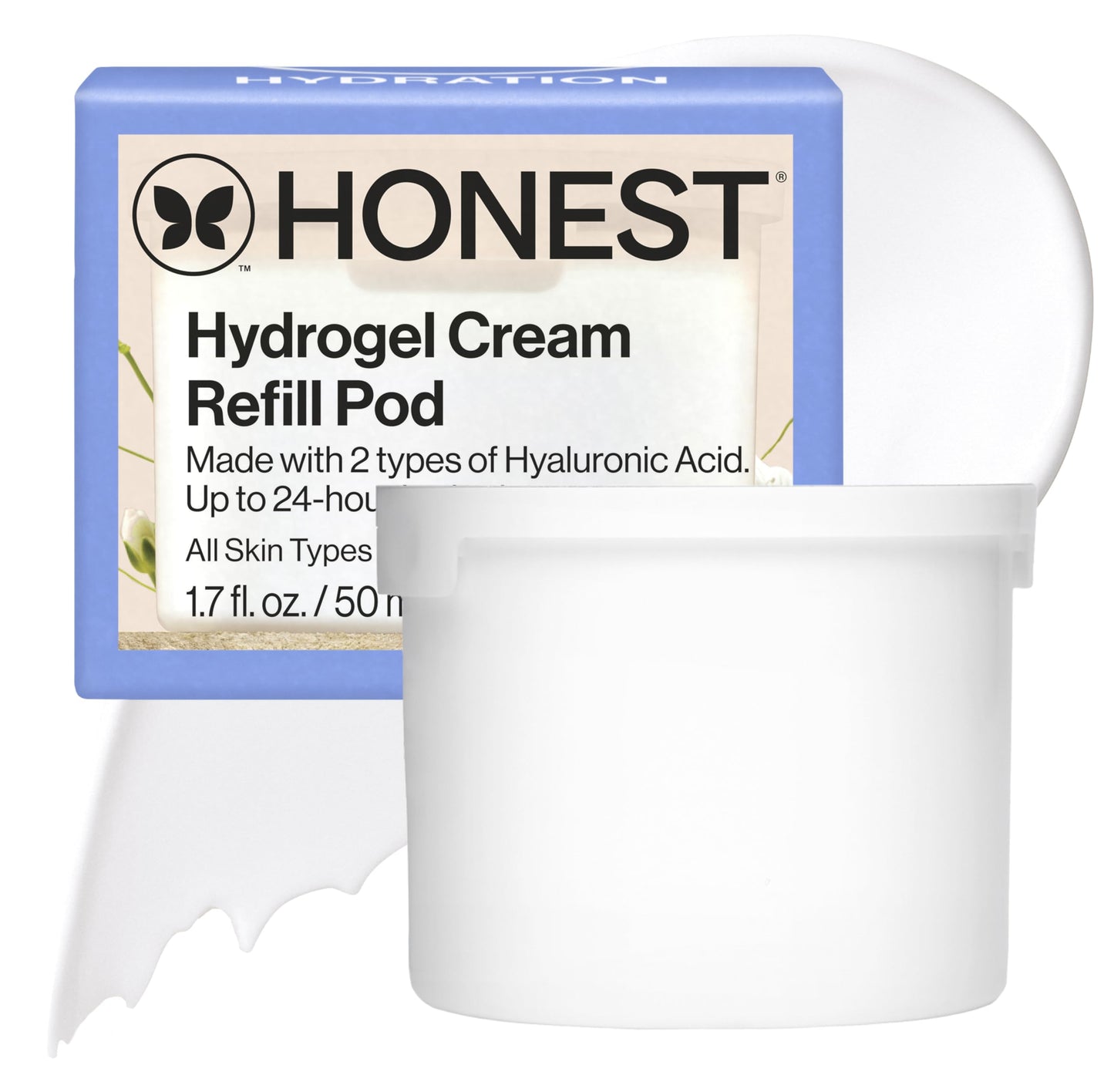 Honest Beauty Refill Pod for Full Size Hydrogel Cream, Lightweight and Moisturizing Water Cream, Gentle Sensitive Skin, Fragrance-Free, Vegan, 1.7 fl Beauty and Personal Care Honest Beauty Default Title