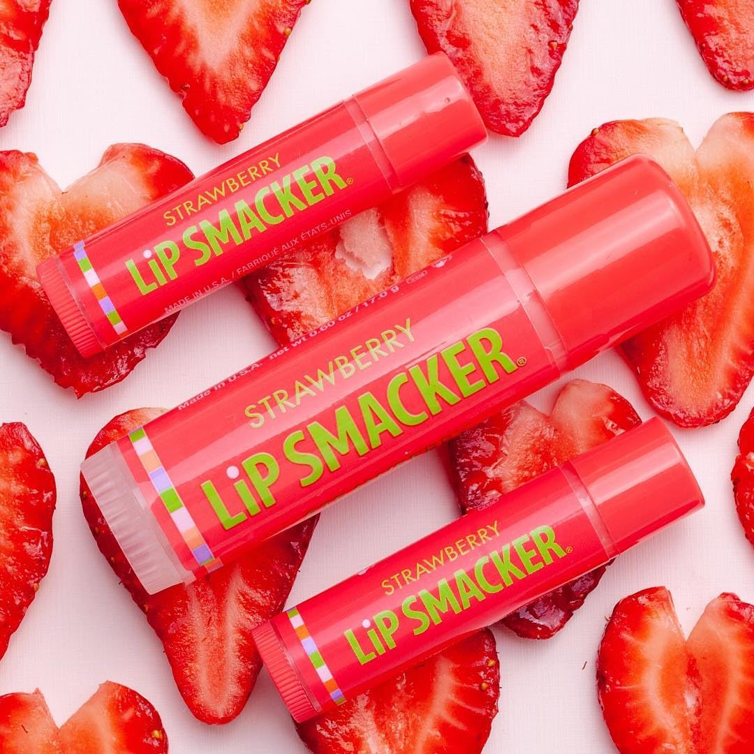 Lip Smacker Strawberry Lip Balm, 0.14 oz (Pack of 12) Beauty & Personal Care Lip Smacker