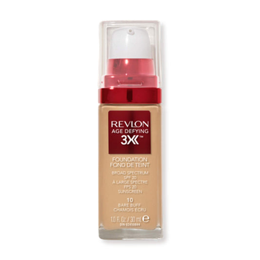 Revlon Liquid Foundation, Age Defying 3XFace Makeup, Anti-Aging and Firming Formula, SPF 20, Longwear Medium Buildable Coverage with Natural Finish Beauty & Personal Care REVLON