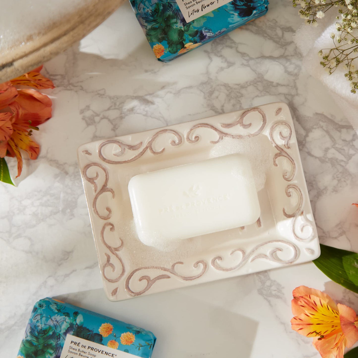 Pre de Provence Wrapped Artisanal Soap Bar, Organic Shea Butter Enriched, Natural French Skincare, Quad Milled for a Rich Smooth Lather, Lotus Flower Beauty & Personal Care Pre de Provence