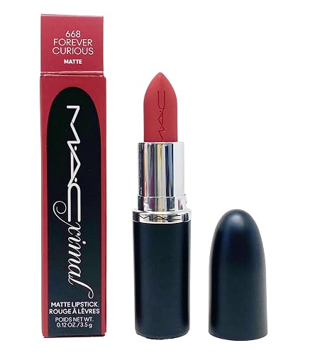 MAC Cosmetics Ximal Silky Matte Lipstick - 668 Forever Curious (Pinky red) .12 Oz / 3.5 g Beauty & Personal Care MAC