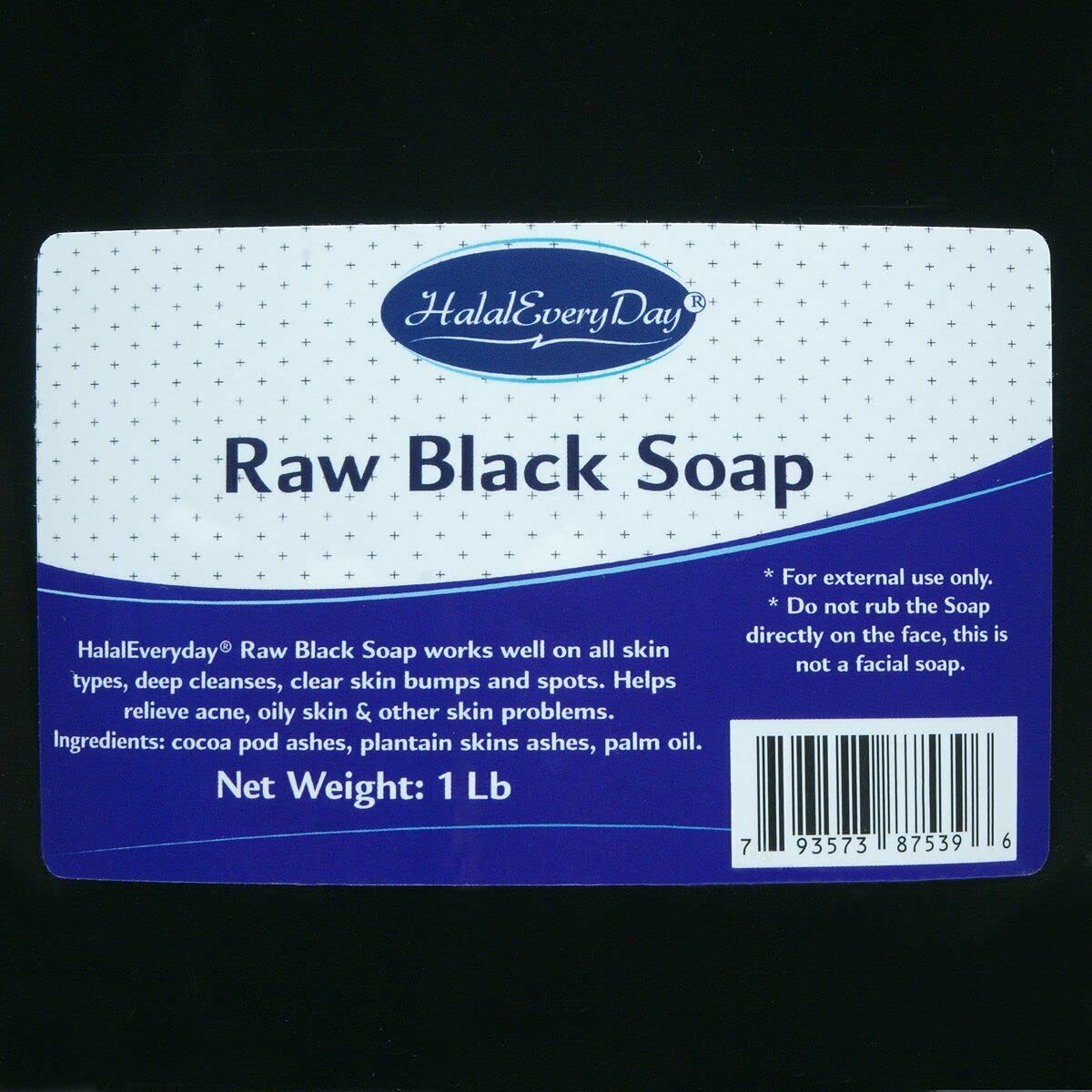 Raw Black Soap from Ghana - 1 Lb by HalalEveryday Beauty & Personal Care HalalEveryDay
