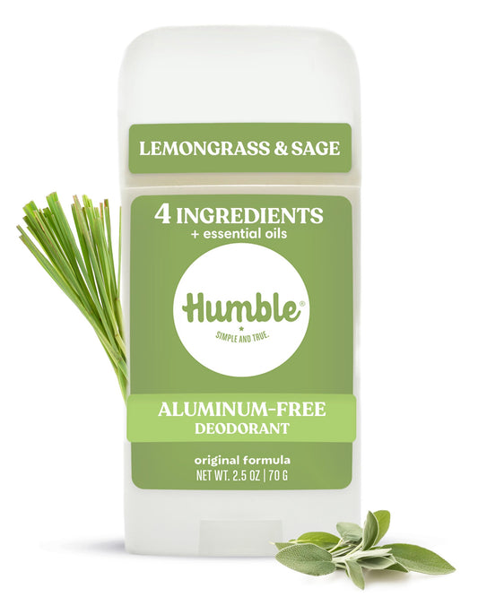 Humble Aluminum-Free Deodorant for Women & Men, Lemongrass & Sage - Clean & Fresh Natural Deodorant Stick with Essential Oils for Long-Lasting Odor Beauty and Personal Care HUMBLE SIMPLE AND TRUE.