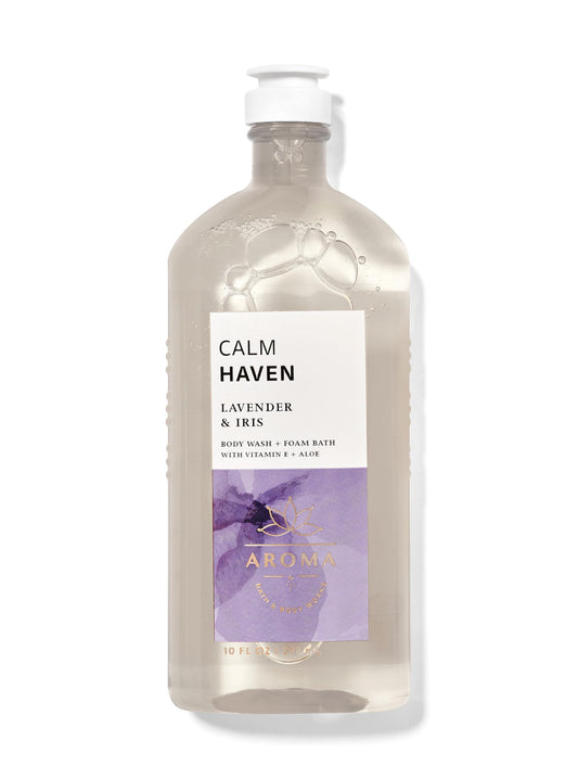 Bath & Body Works Calm Haven Lavender Iris Body Wash & Foam Bath, 10 Fl Oz Beauty & Personal Care Bath & Body Works