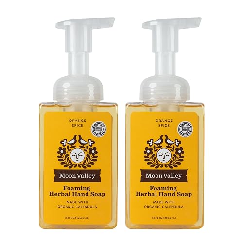 Moon Valley Herbal Foaming Hand Soap, Orange Spice Two Pack, Vegan, Recyclable Bottle Beauty & Personal Care Moon Valley Organics