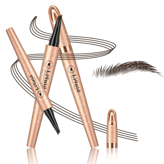Ursoulney Eyebrow Pen - Upgraded 3D Liquid Eye Brow Microblading Pencil With Micro 4 Point Lift & Brow Pen Snatch, Long-Lasting Waterproof (Dark… Beauty & Personal Care Ursoulney