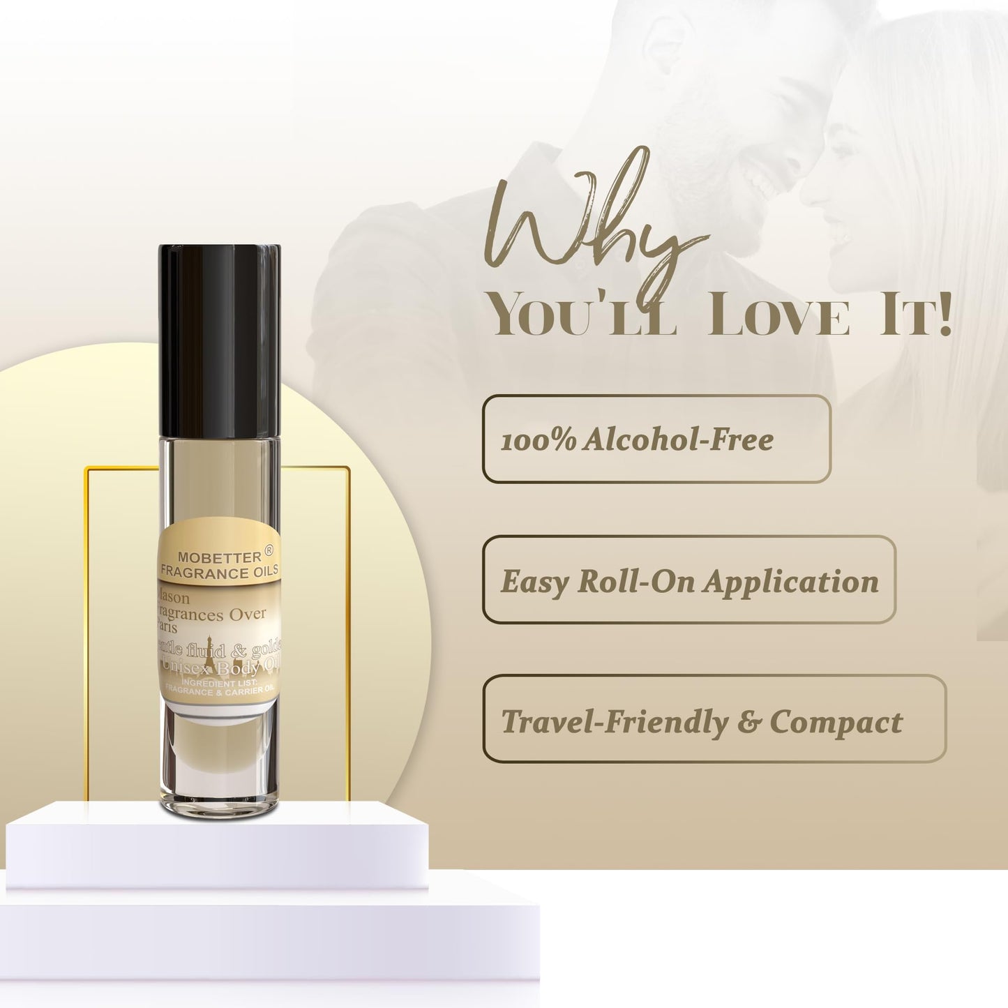 MOBETTER FRAGRANCE OILS Mason Fragrance Over Paris Gentle Fluid & Golden Cologne Perfume Body Oil Beauty & Personal Care MOBETTER FRAGRANCE OILS
