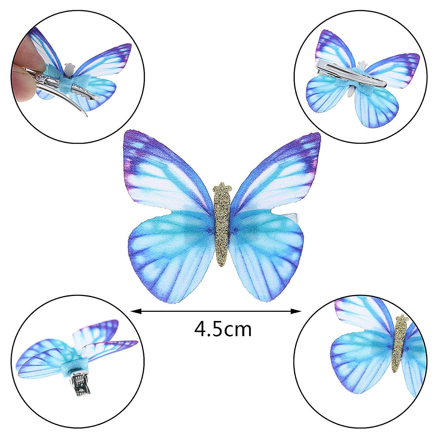 LOCOLO 18Pcs Hair Clips Butterfly Hair Clips Butterfly Snap Clips Barrettes for Toddlers Baby Girl and Women Beauty & Personal Care LOCOLO
