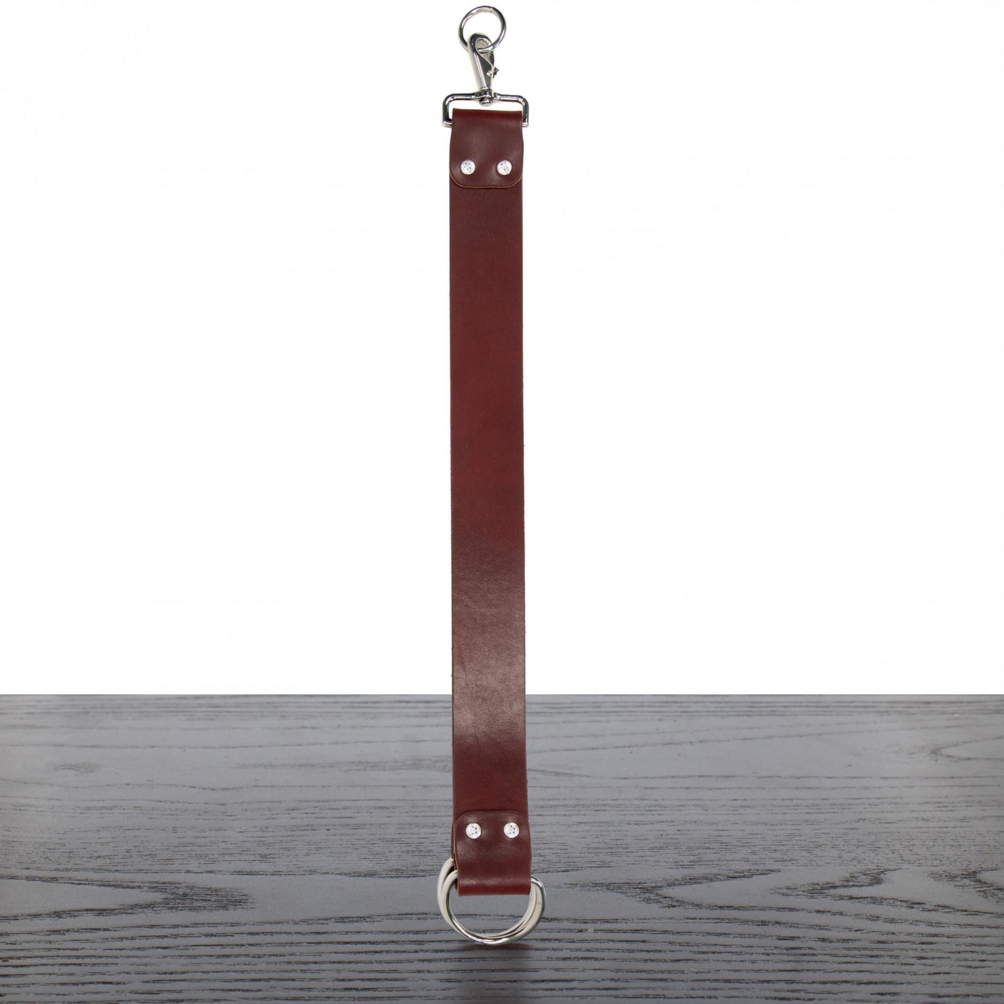 2" Burgundy Latigo Leather Starter Strop with Nickel D-Rings Beauty and Personal Care West Coast Shaving
