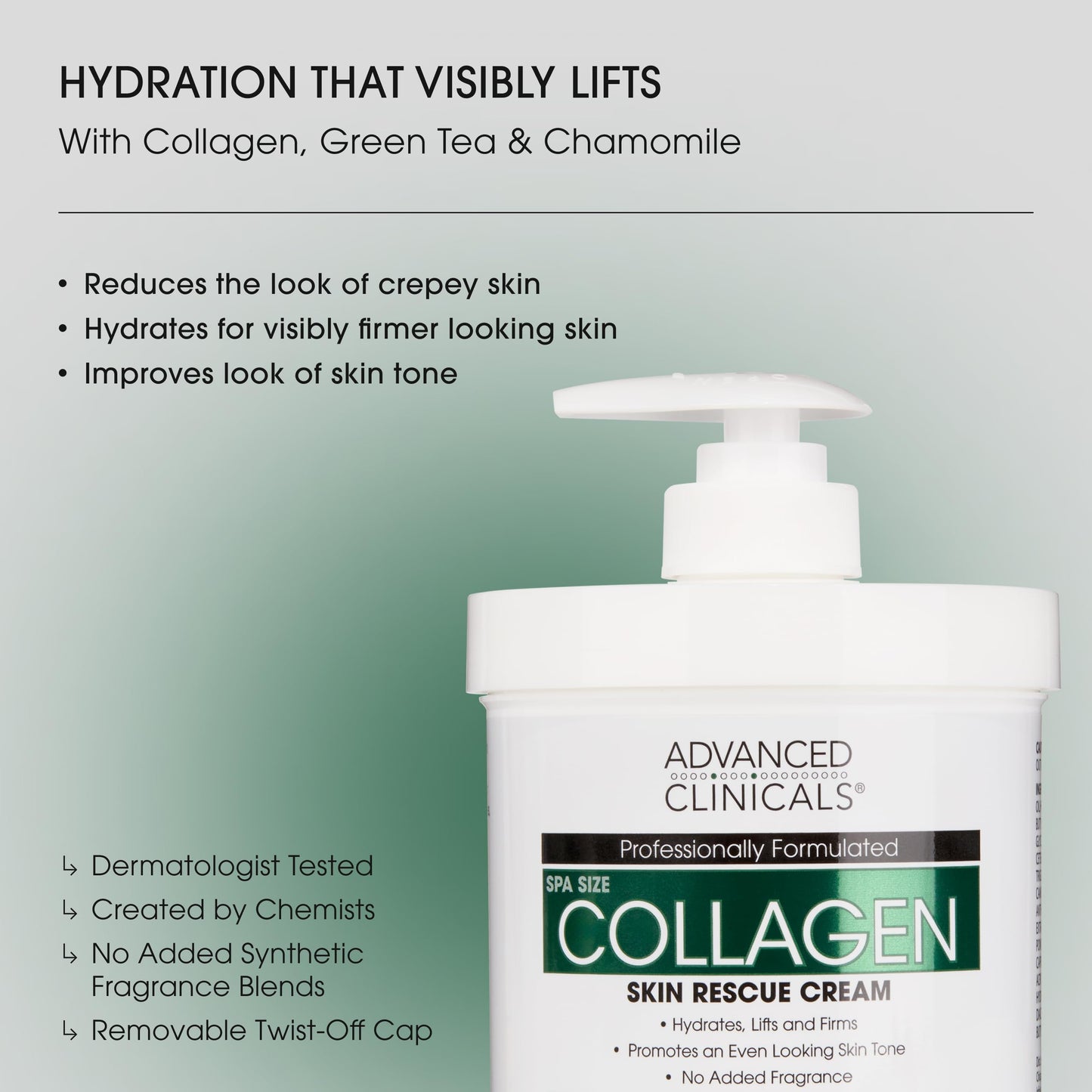 Advanced Clinicals Collagen Cream Body Lotion & Face Moisturizer W/Vitamin E | Skincare Moisturizing Collagen Lotion For Women, Men, Hand, & Neck Beauty & Personal Care Advanced Clinicals