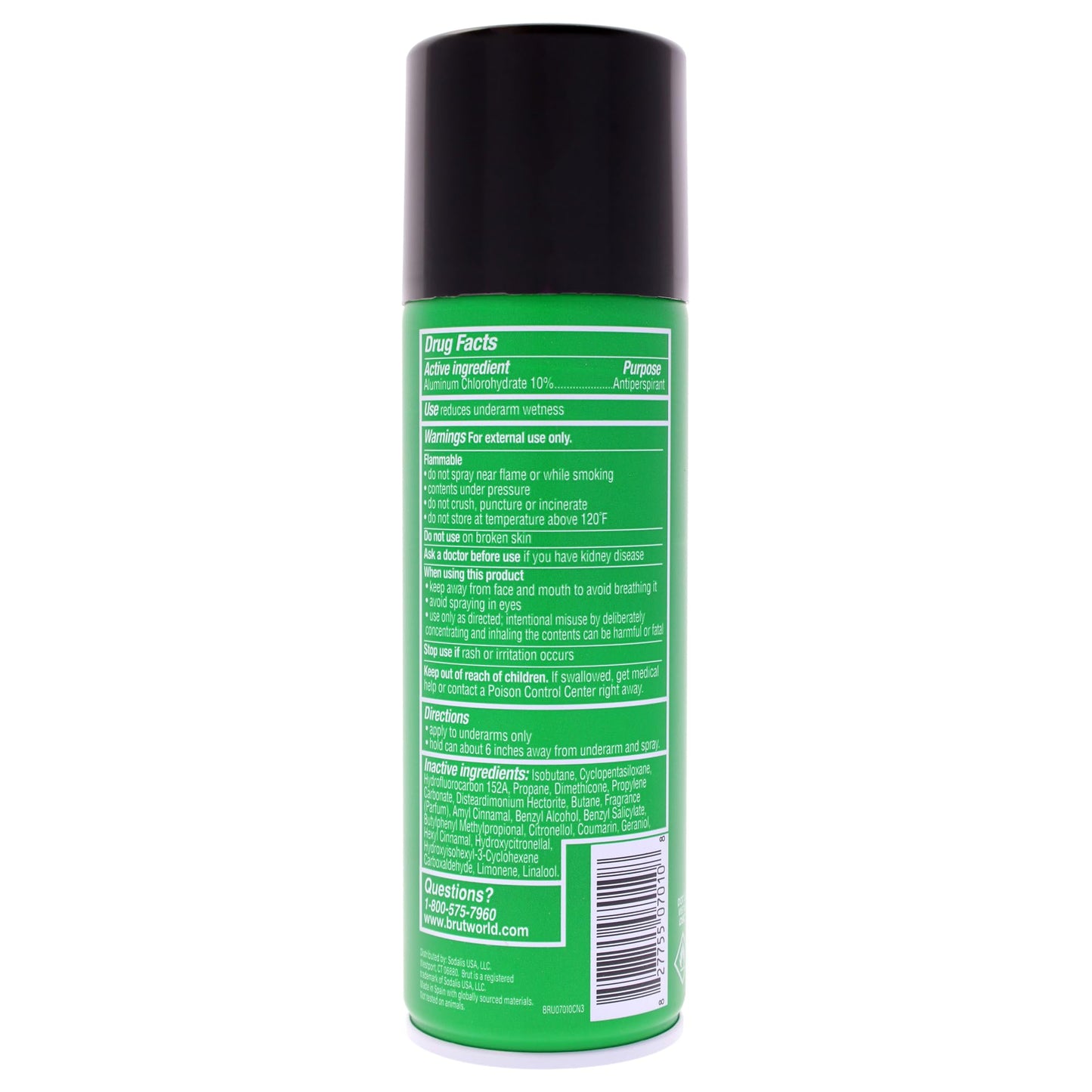 BRUT Classic Antiperspirant and Deodorant Spray - Scented Aerosol Deodorant for Men - Powerful Odor and Sweat Protection - Paraben Free - 6 oz Beauty and Personal Care Brut