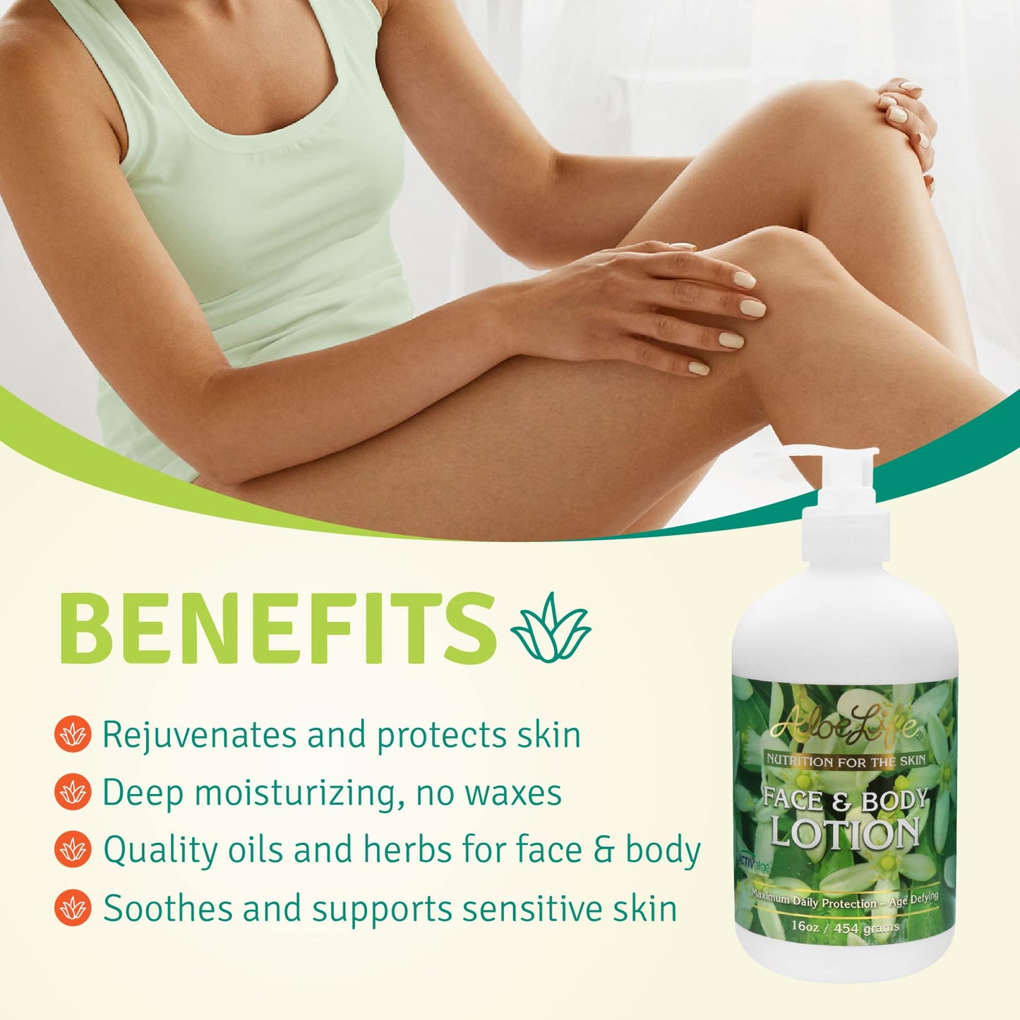 Aloe Life - Face & Body Lotion, Concentrated Formula, Hydrates Dry Skin, Contains Antioxidants, Minerals, & Herbal Extracts, Pleasant Grapefruit Beauty & Personal Care Aloe Life