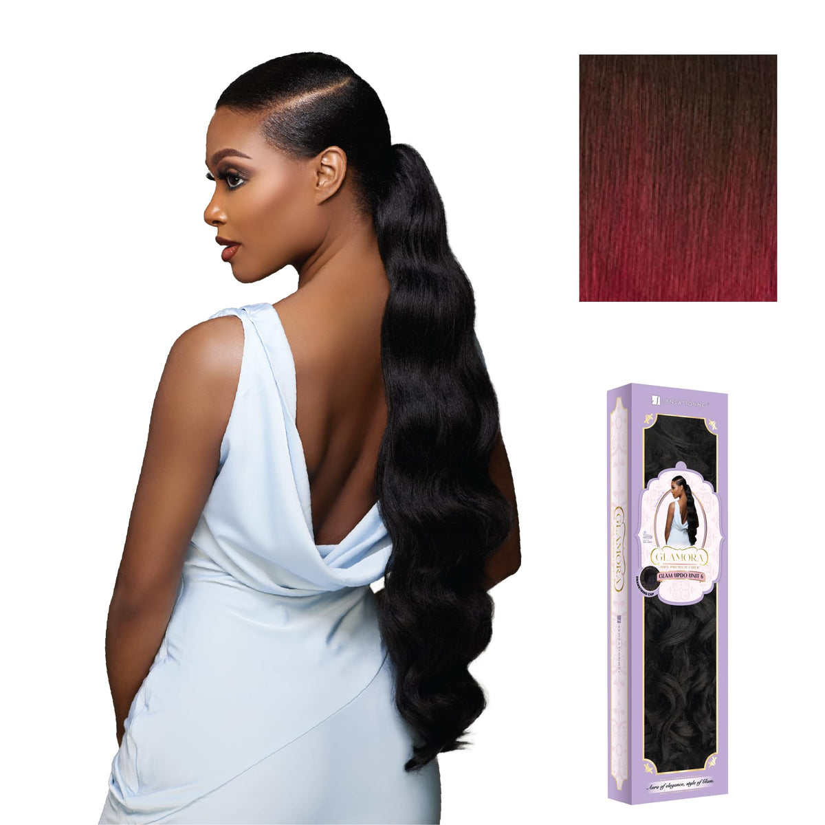 Sensationnel Glamora Glam Updo Hairextension-Unit 6,T2/BG
