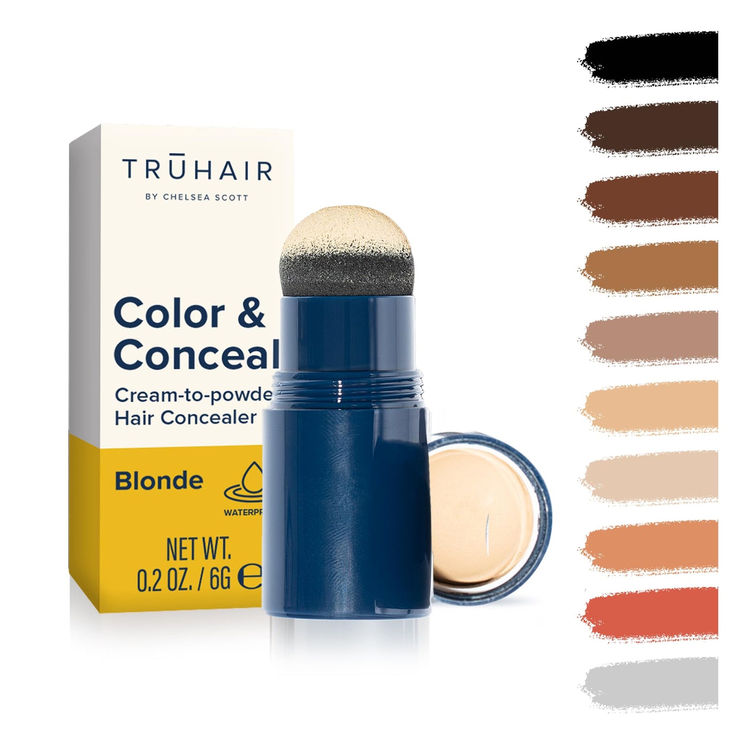 TRUHAIR Color & Conceal Waterproof Root Touch Up - Hair Cover Up for Gray Coverage and Hairline Filling - 11 Colors Available (Blonde) Beauty & Personal Care Truhair
