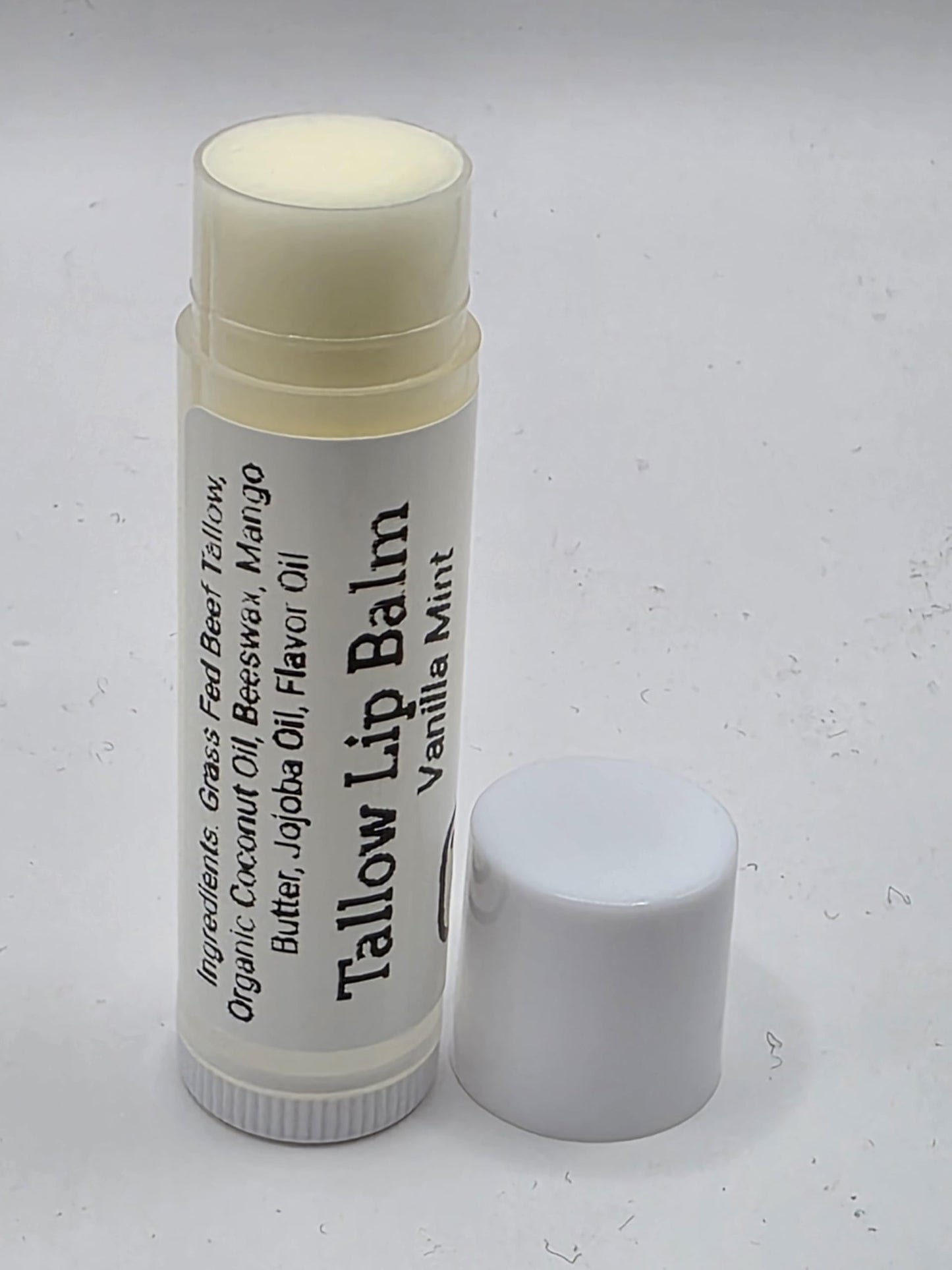 Tallow Lip Balm (3 Pack) (Vanilla Mint) Handmade Natural Grass Fed Beef Tallow Lip Balm with Nourishing Oils Beauty and Personal Care Pilgrimage Vibes