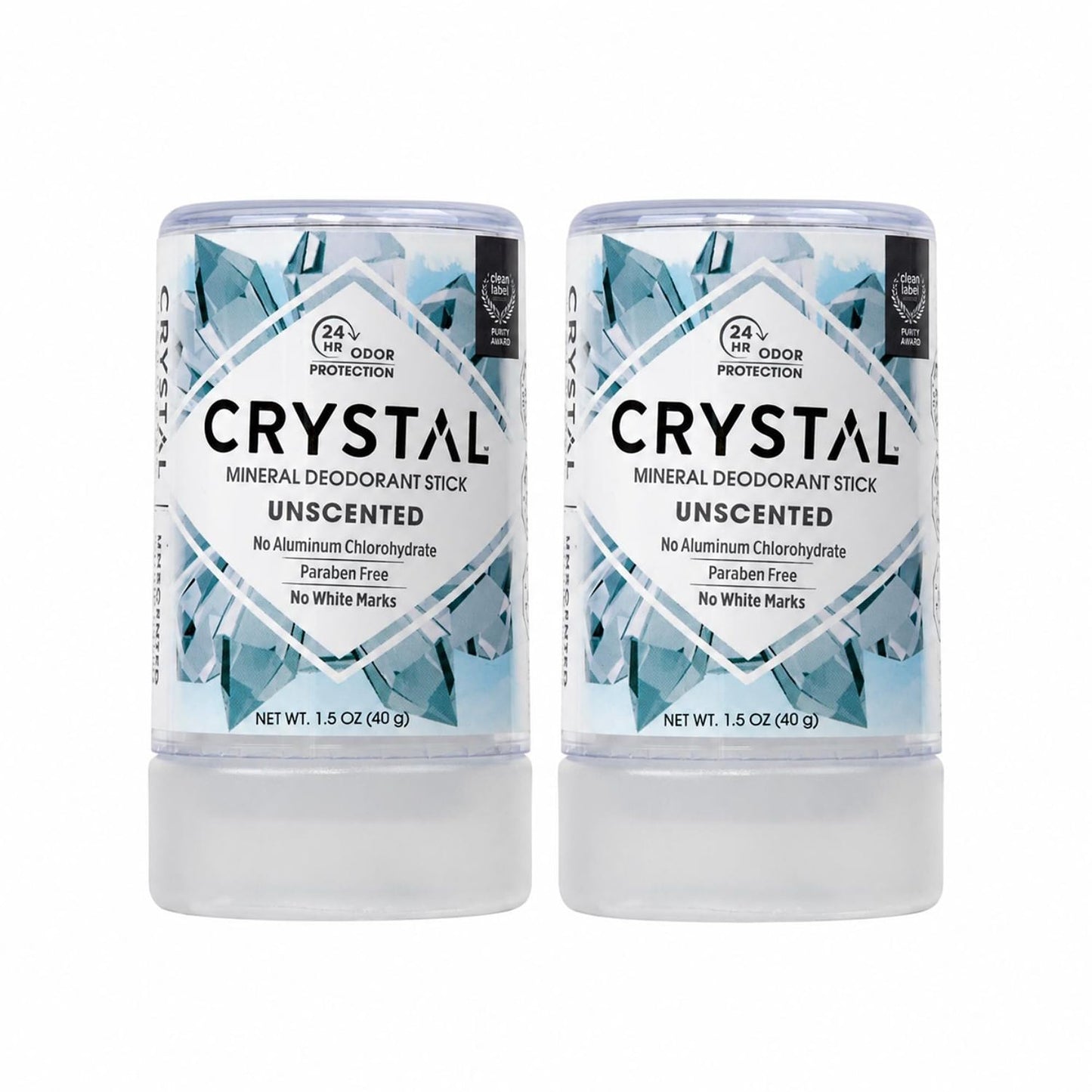 CRYSTAL™ Travel Stick Mineral Deodorant - Unscented Body Deodorant With 24-Hour Odor Protection, Non-Staining & Non-Sticky, Aluminum Chloride Beauty and Personal Care Crystal Essence