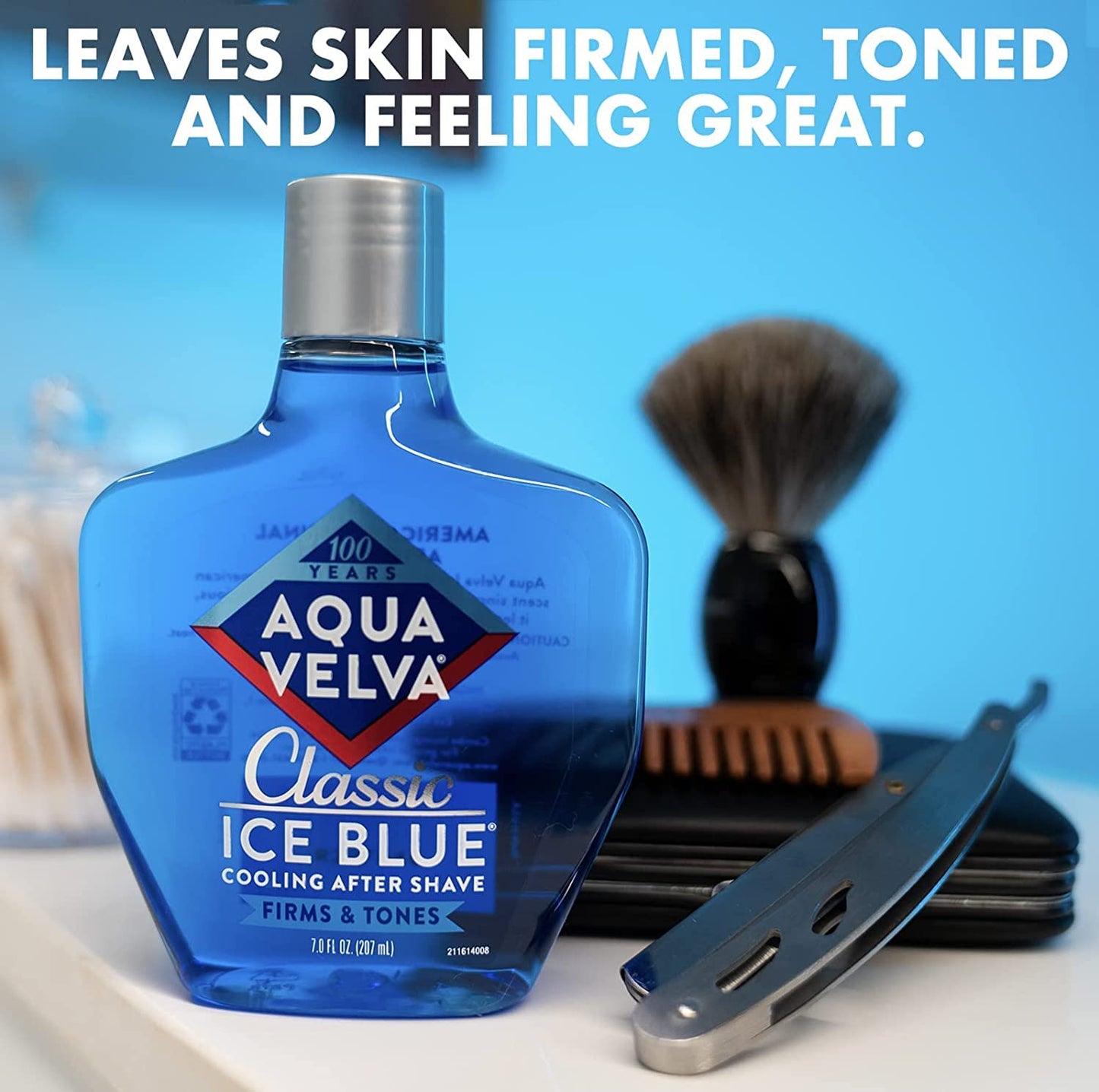 Aqua Velva Cooling After Shave Classic Ice Blue - 7 oz, Pack of 4 Beauty and Personal Care Aqua Velva
