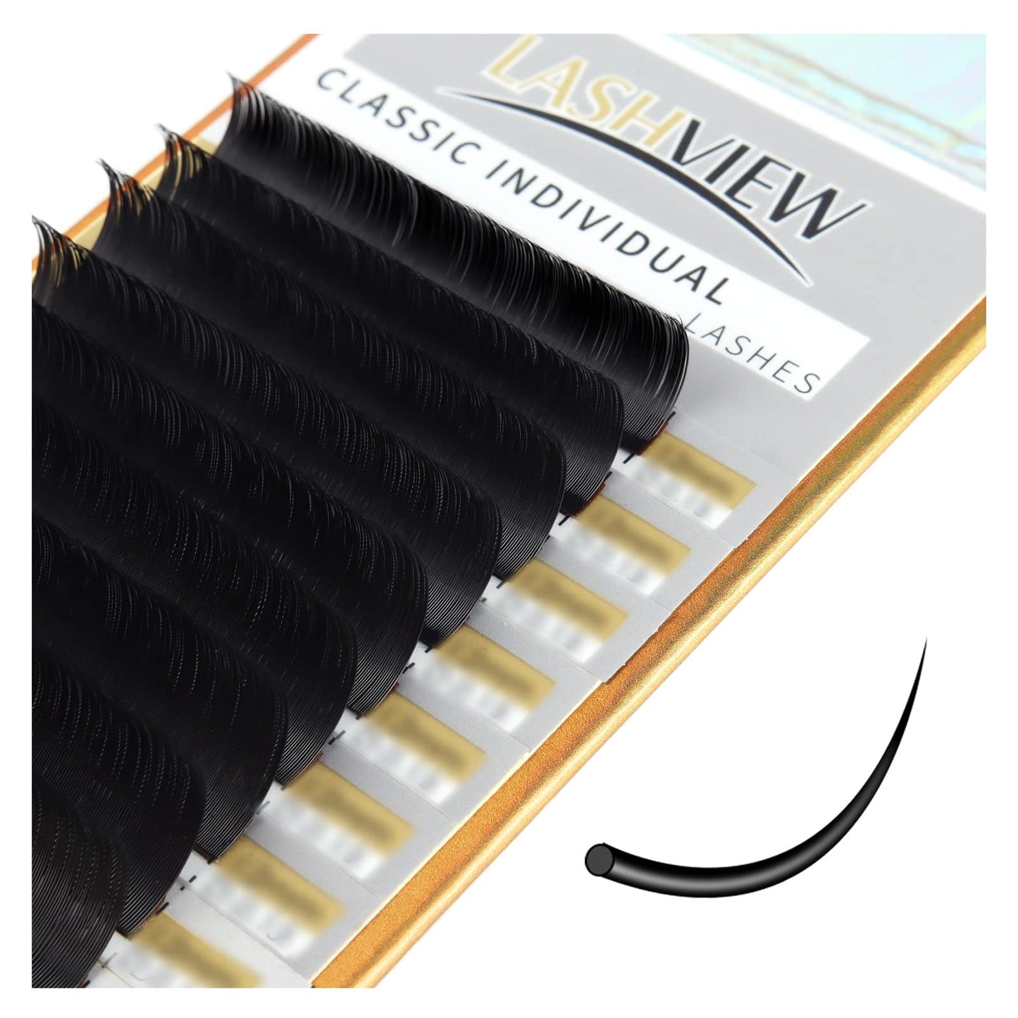 LASHVIEW Eyelash Extensions, Individual Lashes, Premium Classic Lashes, 0.15 D Curl Thickness 15mm, Natural Semi Permanent Eyelashes, Soft Beauty & Personal Care LASHVIEW